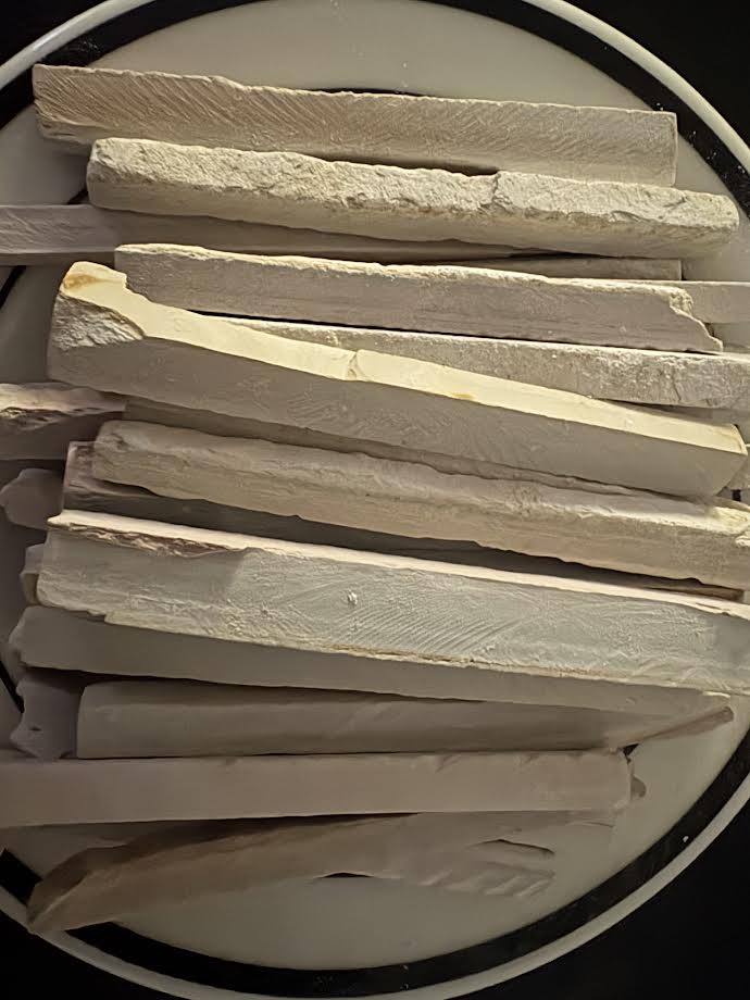 White thick slates