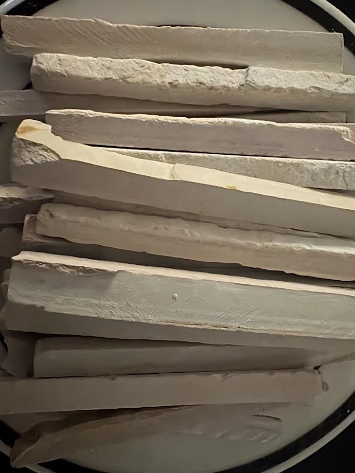 White thick slates