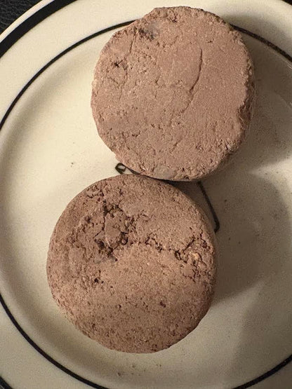 Red Nakumatt pucks with Dry fruit crumbs inside