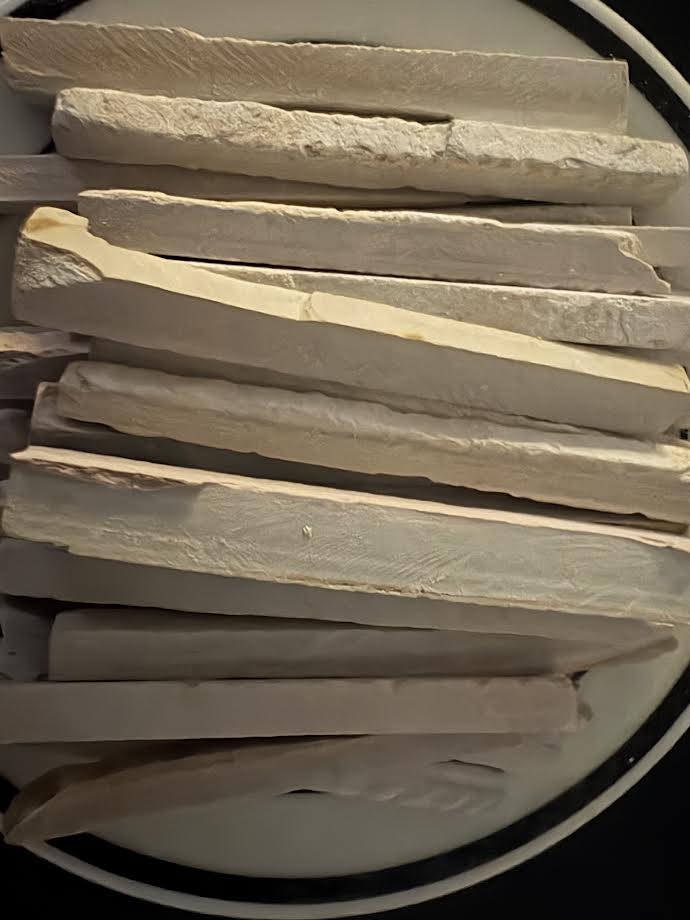 White thick slates