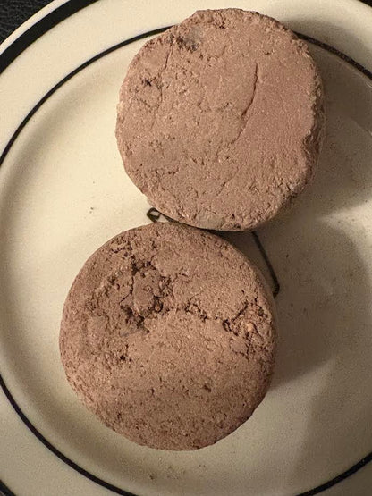 Red Nakumatt pucks with Dry fruit crumbs inside